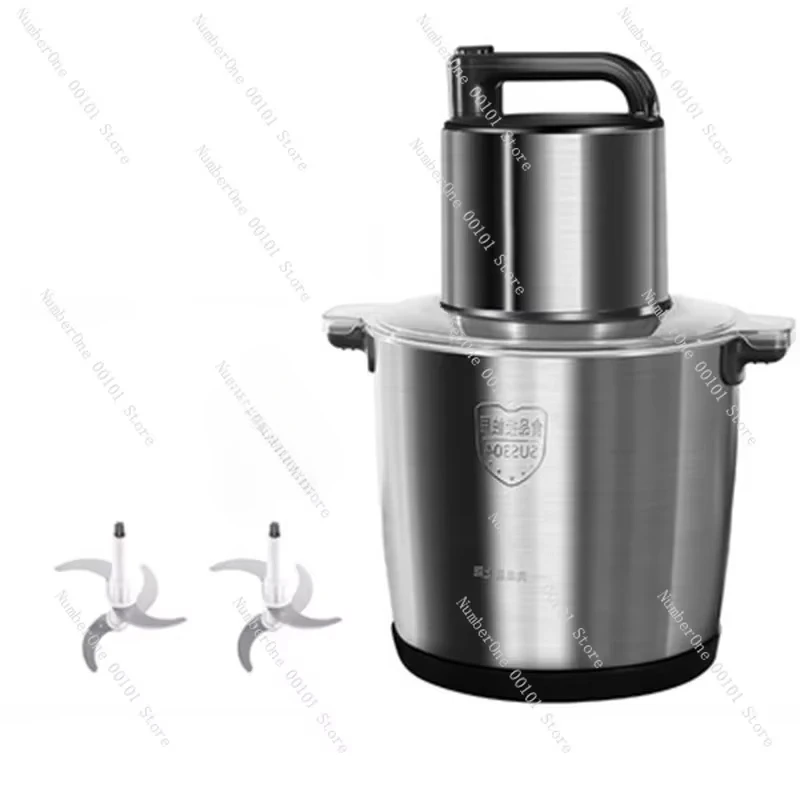 Stainless Steel 10L Electric Chopper Meat Grinders 1500W Food Processor Blender Kitchen Vegetable Chopper Meat Slicer Machines