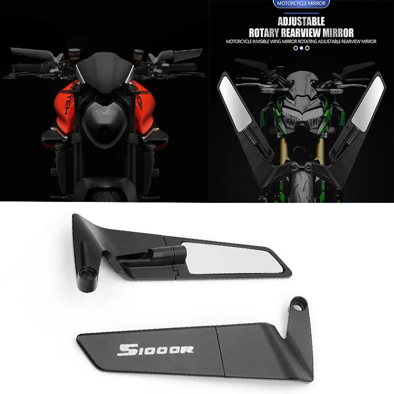 

For BMW S 1000R S1000R 2021 2022 2023 Motorcycle Accessories carbon fibre Mirror Stealth Winglets Rearview Mirrors