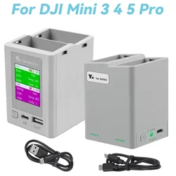 Two-way Display Charging Hub Battery Intelligent Charger for DJI Mini 5 Pro 4 Pro/ Mini 3 Pro Charging Butler Power Bank Drone