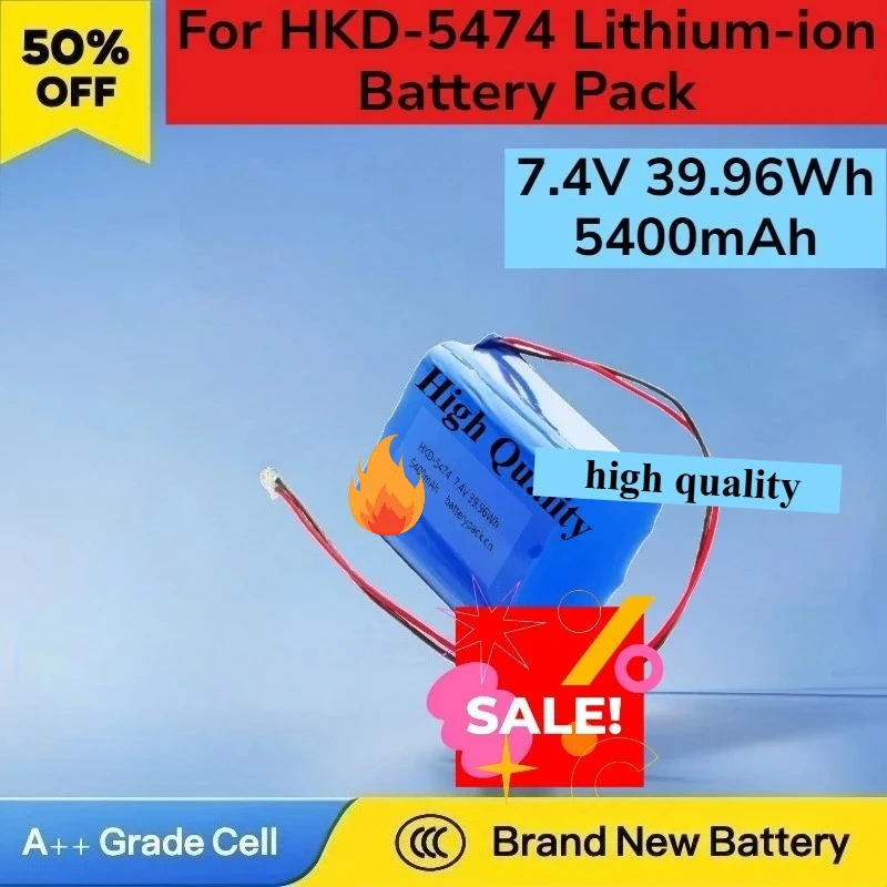 

7.4V 39.96Wh HKD-5474 5400mAh Battery for New Generation High Quality High Capacity Rechargeable Lithium-ion Battery Pack
