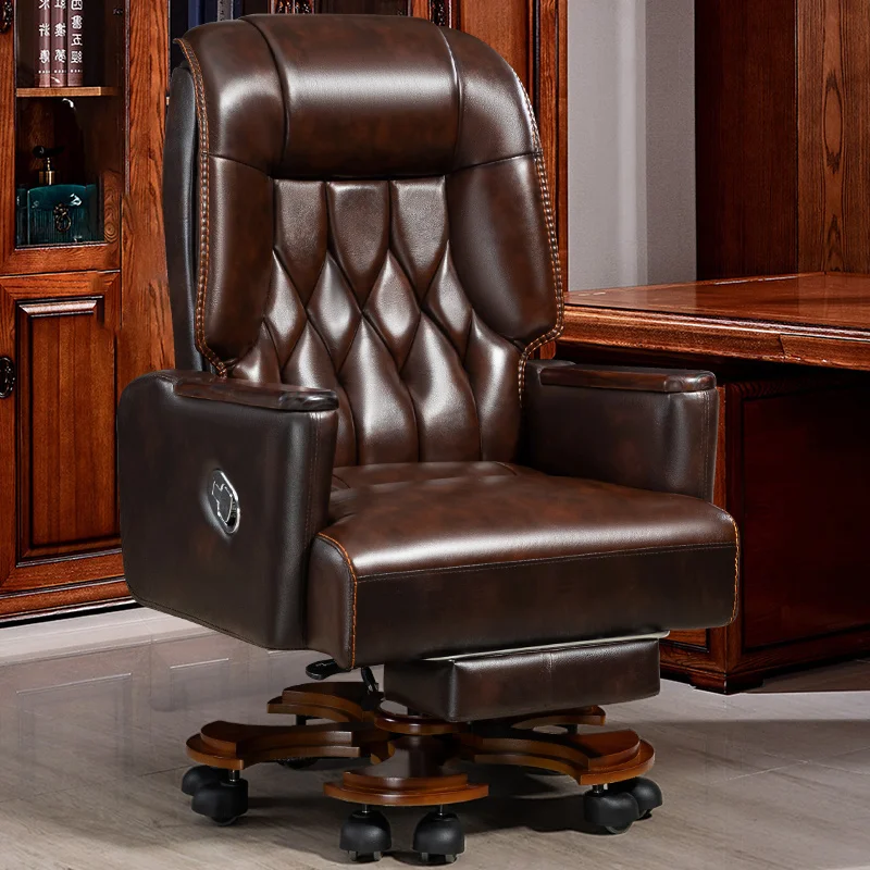 

Leather Handle Office Chair Back Support Ergonomic Executive Office Chair Luxury Computer Silla De Oficina Furniture Accessories