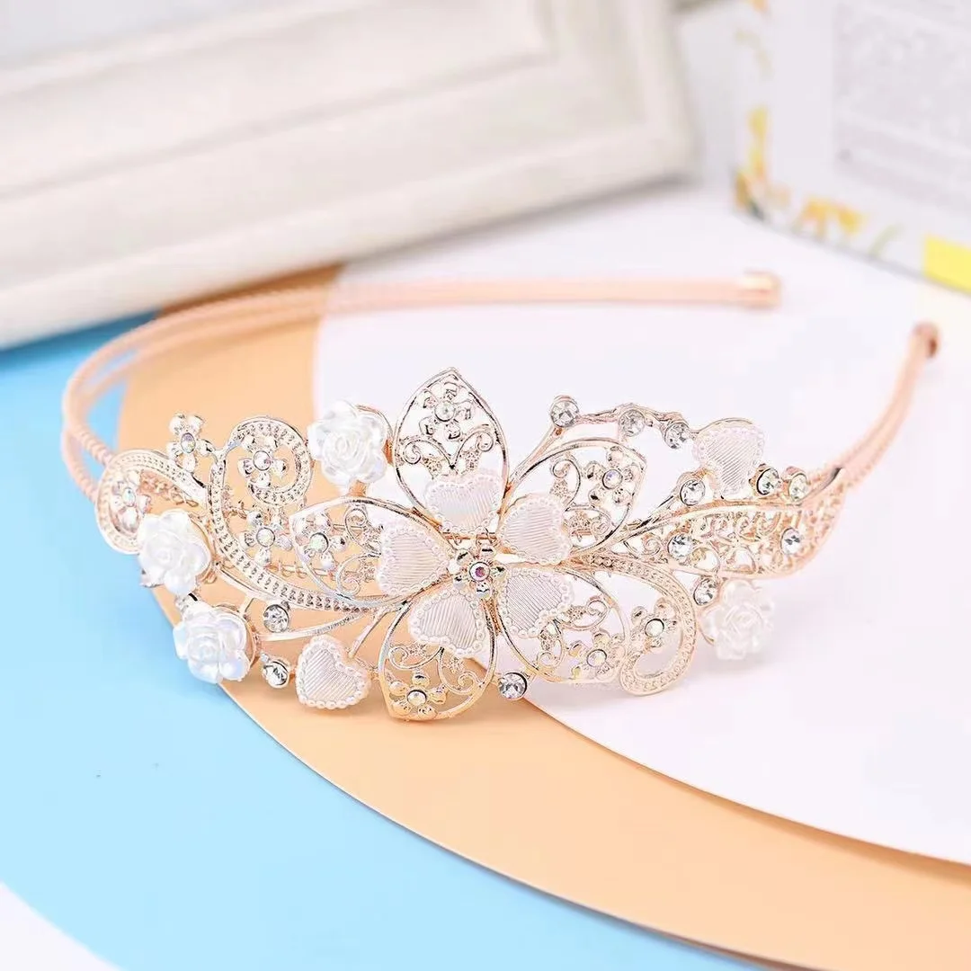 Ins Simple Retro Baroque Headbands For Women Girl Rhinestone Diamond Hair Accessories Geometric Girls Pearl Hairbands