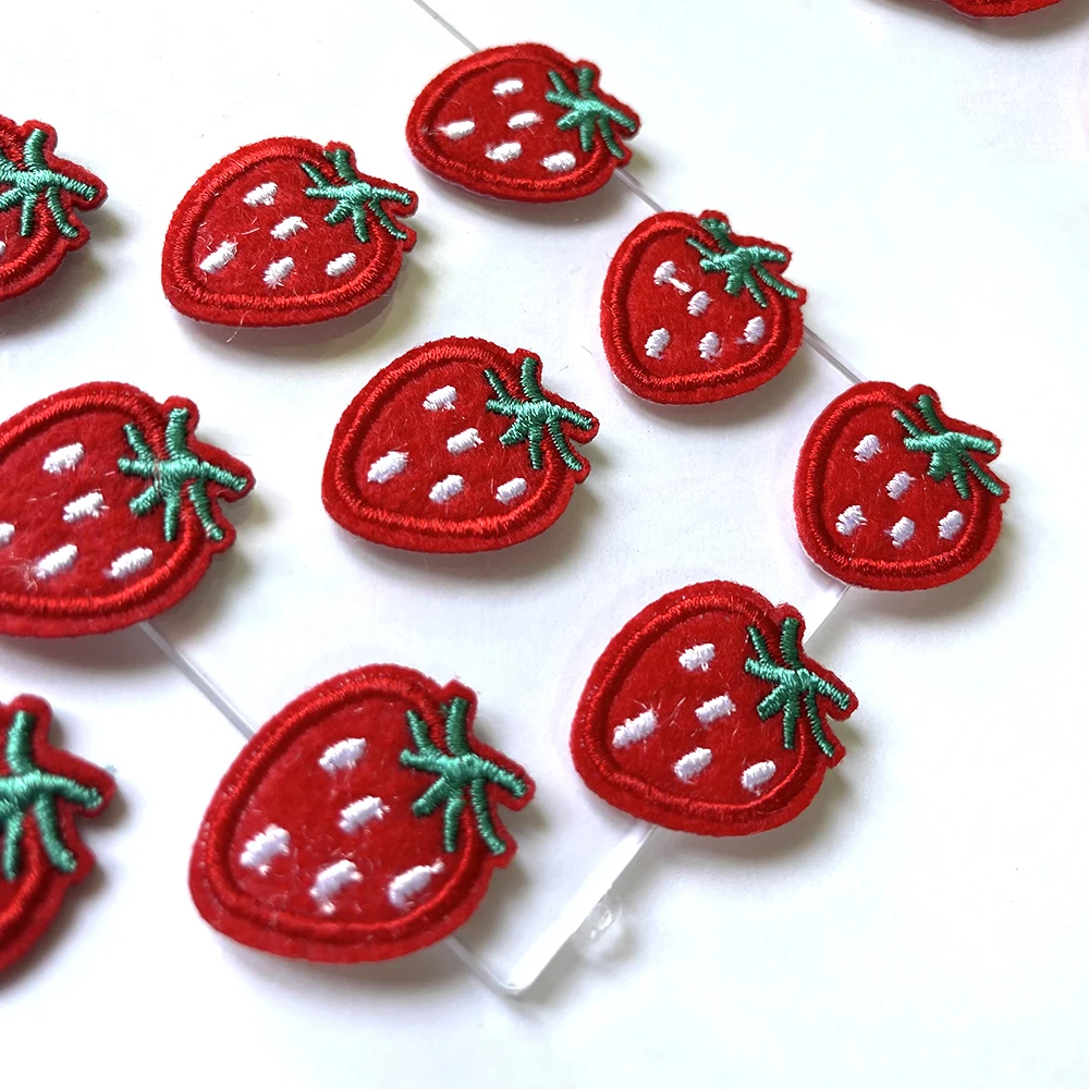 Cheap 10pcs Cute Embroidery Mini Strawberry Patches Iron on Applique for Jeans DIY Clothing Accessories