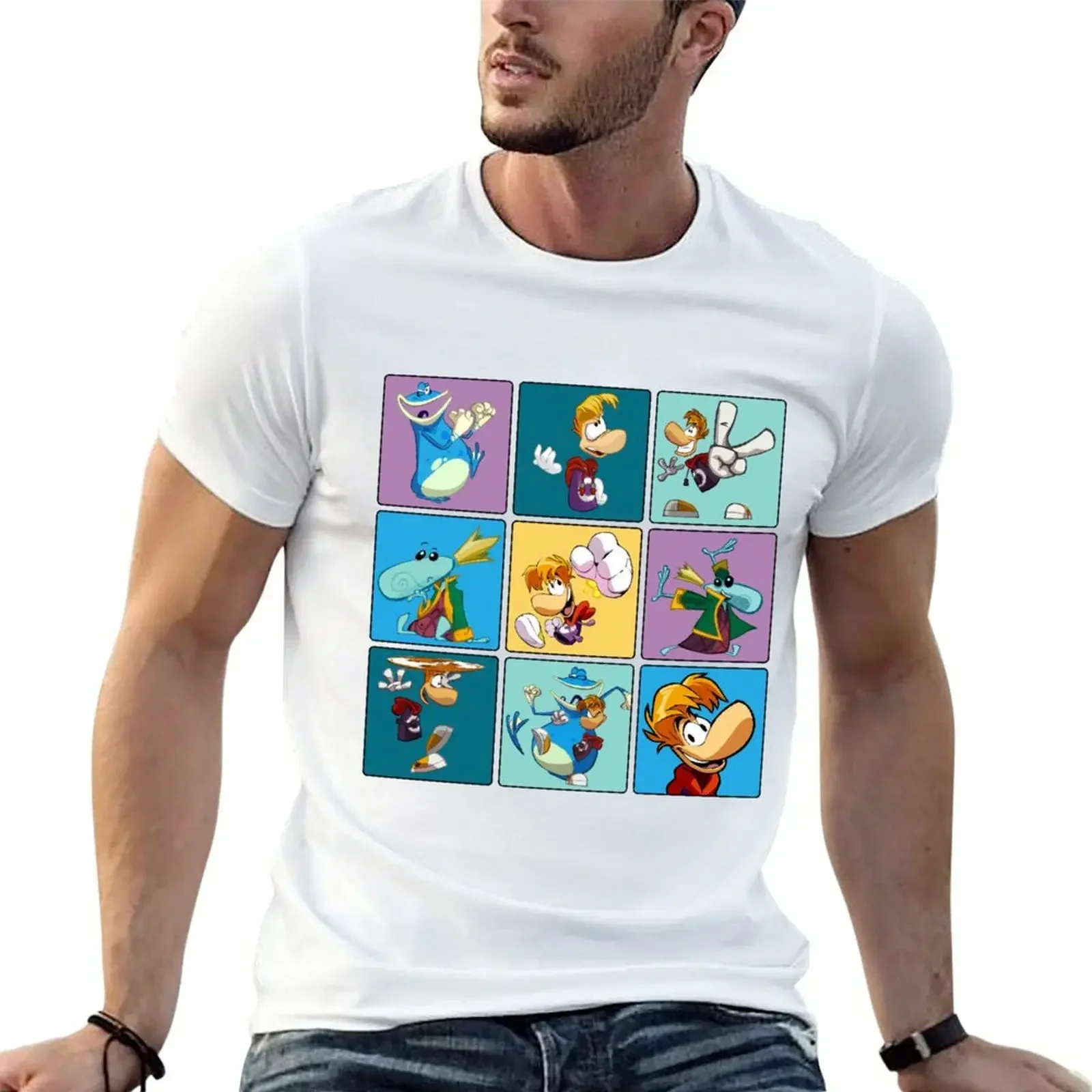 Rayman Squares T-Shirt plus size tops man t shirt summer tops Men's t-shirts