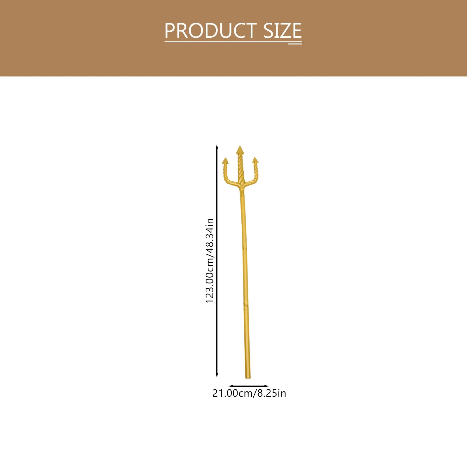 Diabelski Trójząb do Cosplayu i Dekoracji Halloweenowych, Demoniczny Spiralny Trójząb, Odłączany Rekwizyt Sceniczny