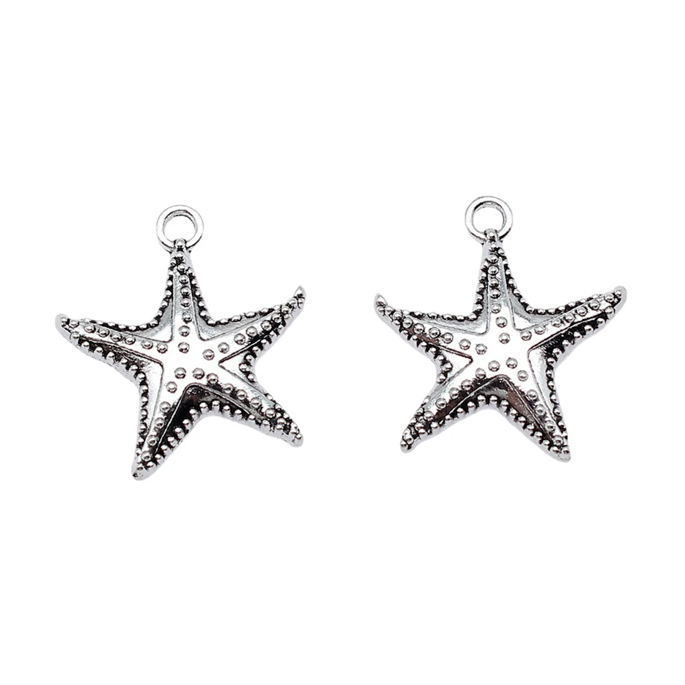 Accessories Starfish Charms Jewelry 24x21mm 10pcs