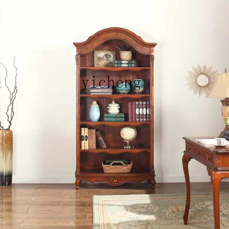

XL Bookcase Floor-standing Storage Rack Home Simple American Style Solid Wood Storage Cabinet Bookshelf