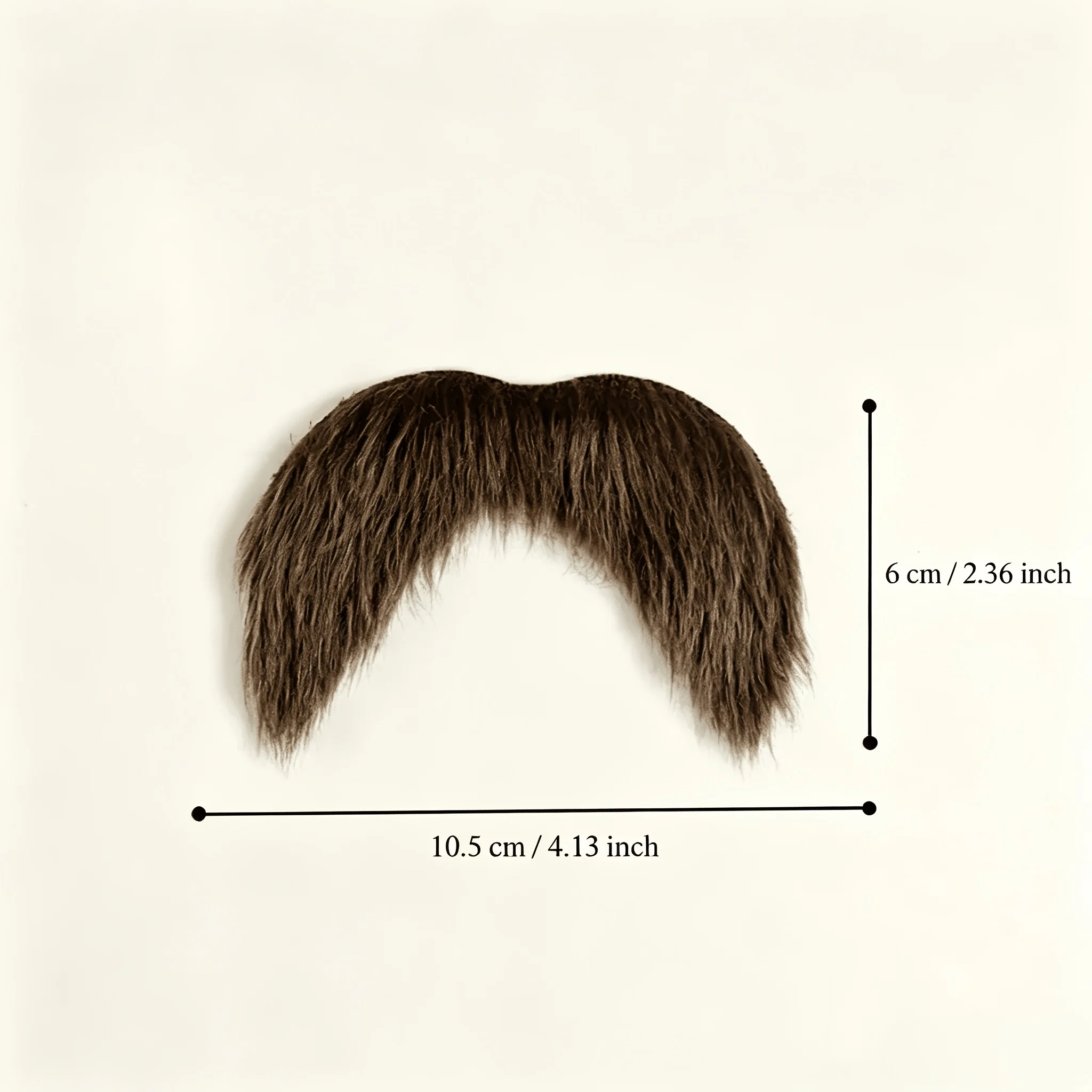 Large Brown Self‑Adhesive Figure‑Eight Mustache Prop, Funny Halloween Cosplay Party Stage Costume Accessory