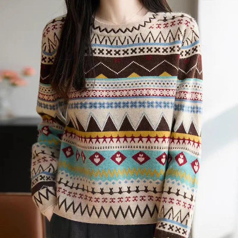 الملابس النسائية موضة كل مباراة رشاقته متماسكة البلوفرات الخريف الشتاء خمر منتظم صالح س الرقبة طويلة الأكمام البلوزات سيدة #3