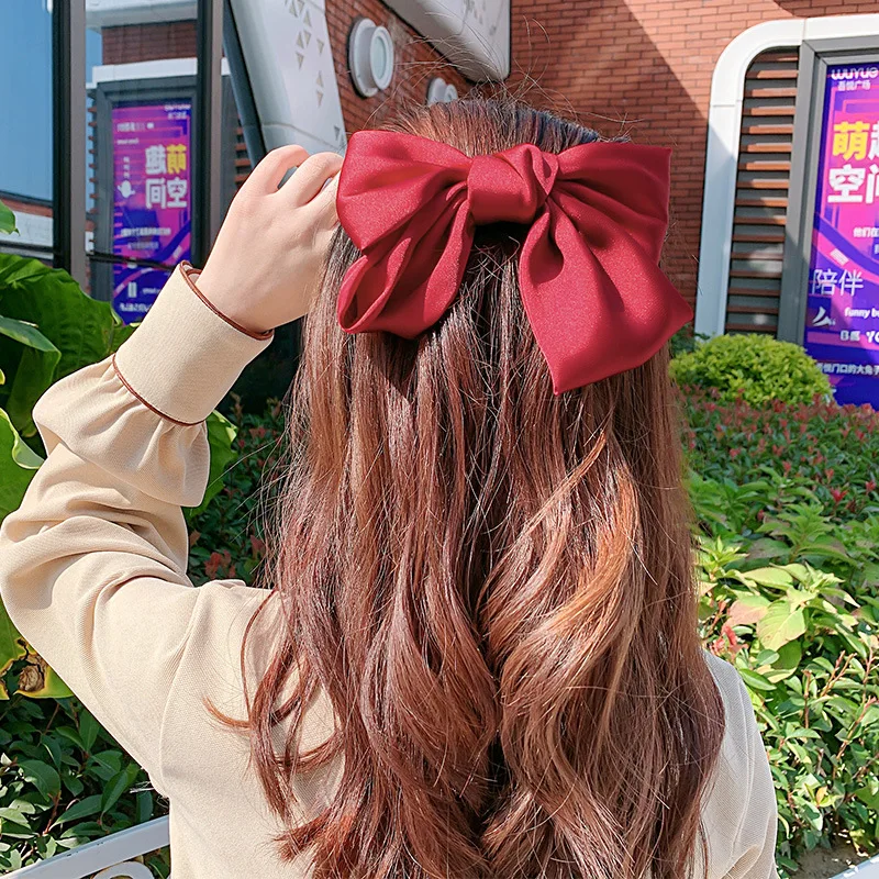 Koreaanse Grote Strik Haar Stropdas Scrunchies Hoofddeksels Voor Vrouwen Mode Zoete Elastische Haarbanden Strik Paardenstaart Stropdassen Haar Accessoires