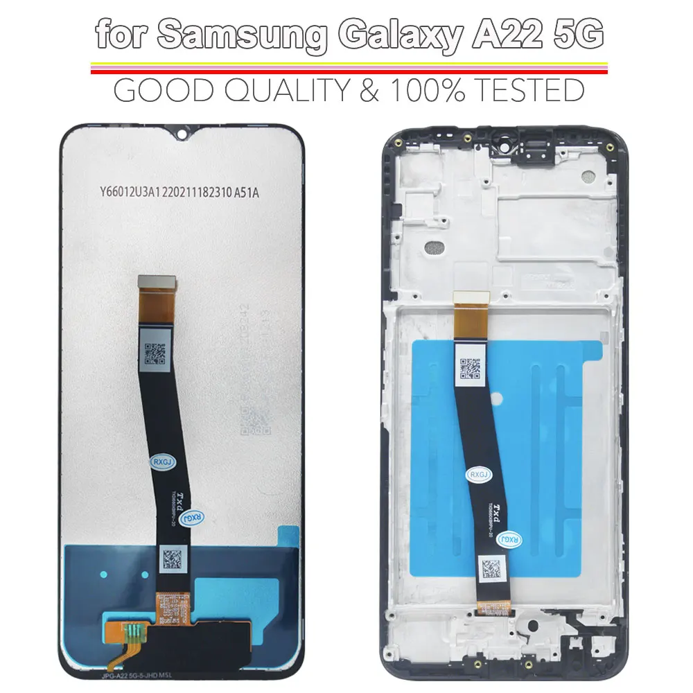 Wyświetlacz LCD do Samsung A22 5G, ekran dotykowy, digitizer, kompletny moduł z ramką do telefonu Samsung A226 A226B. — zdjęcie produktu 2