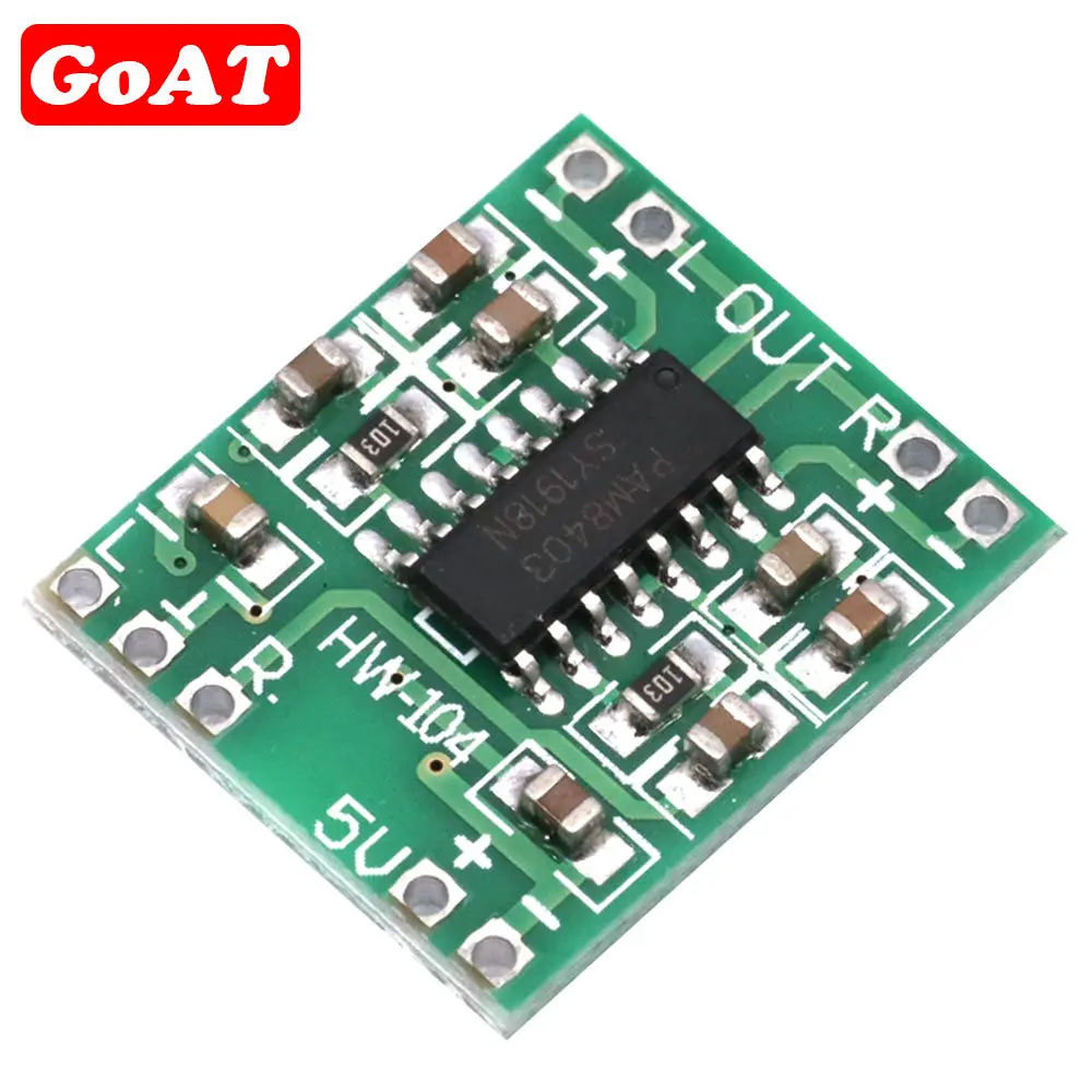 PAM8403 module Super digital amplifier board 2 * 3W D Class digital amplifier board efficient switch potentiometer