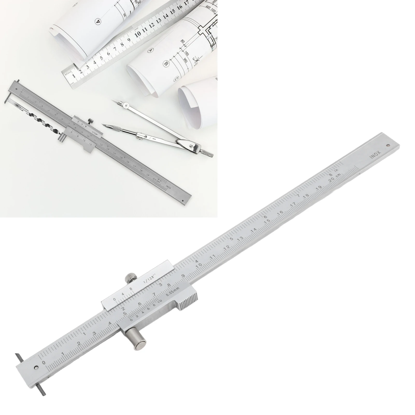 Parallel  Caliper Parallel  Caliper 0‑200mm Vernier Calipers Marking Gauge Stainless Steel Carbide Marking Tool