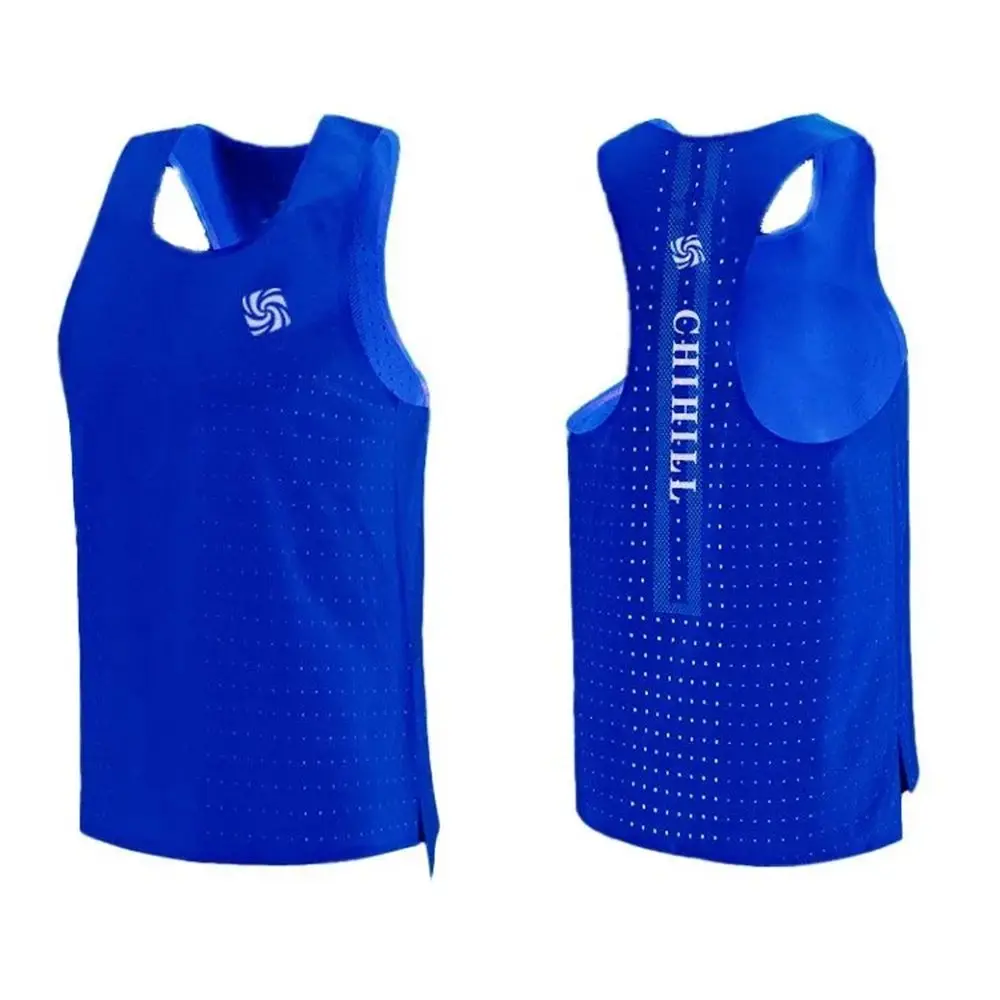 Mens Vest Sports Fitness Mesh Breathable Quick Dry Lightweight Sleeveless Running Vest Trendy Gym Training Tank Top 2024 Summer