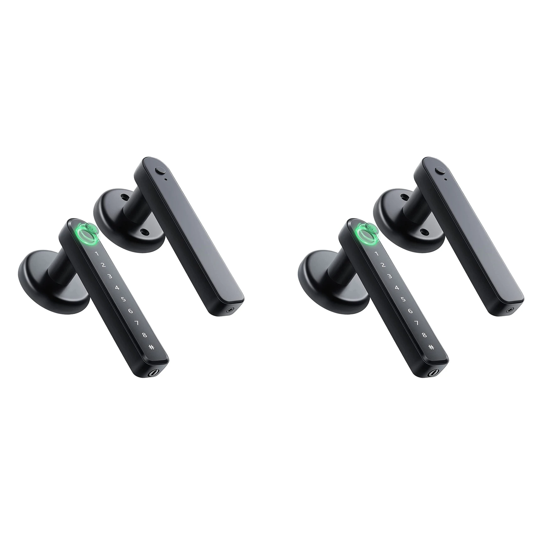 T36C 2X بصمة قفل الباب الذكي مقبض الباب مع لوحة المفاتيح دخول بدون مفتاح قفل الباب مع مقبض للمنزل فندق مكتب شقة