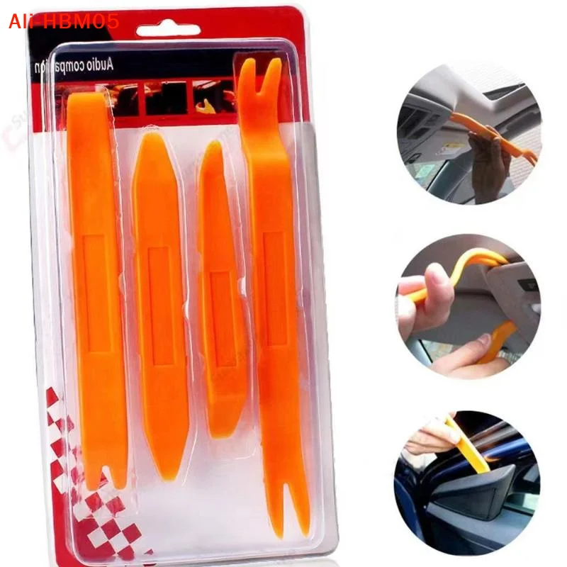 (HB05)4pcs Car Door Clip Car Disassembly Tools Set DVD Stereo Refit Kits Interior Plastic Trim Panel Dashboard Removal Tool
