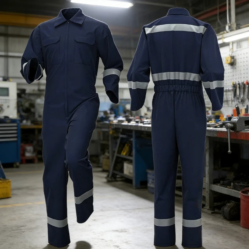 

2026 New Men's Heavy-Duty Coverall Reflective Abrasion Stain Resistant Work Jumpsuit Welding Shipyard Industrial Safety