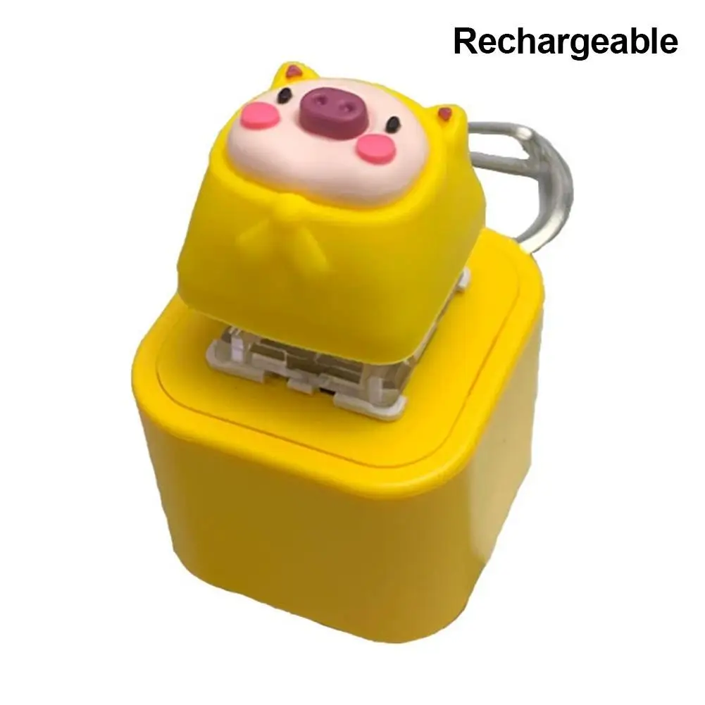Funny Rechargeable Lizard Frog Pig Keychain with Croaking Sound LED Light Fidget Clicker Frog for Stress Relief for Men Women view 6