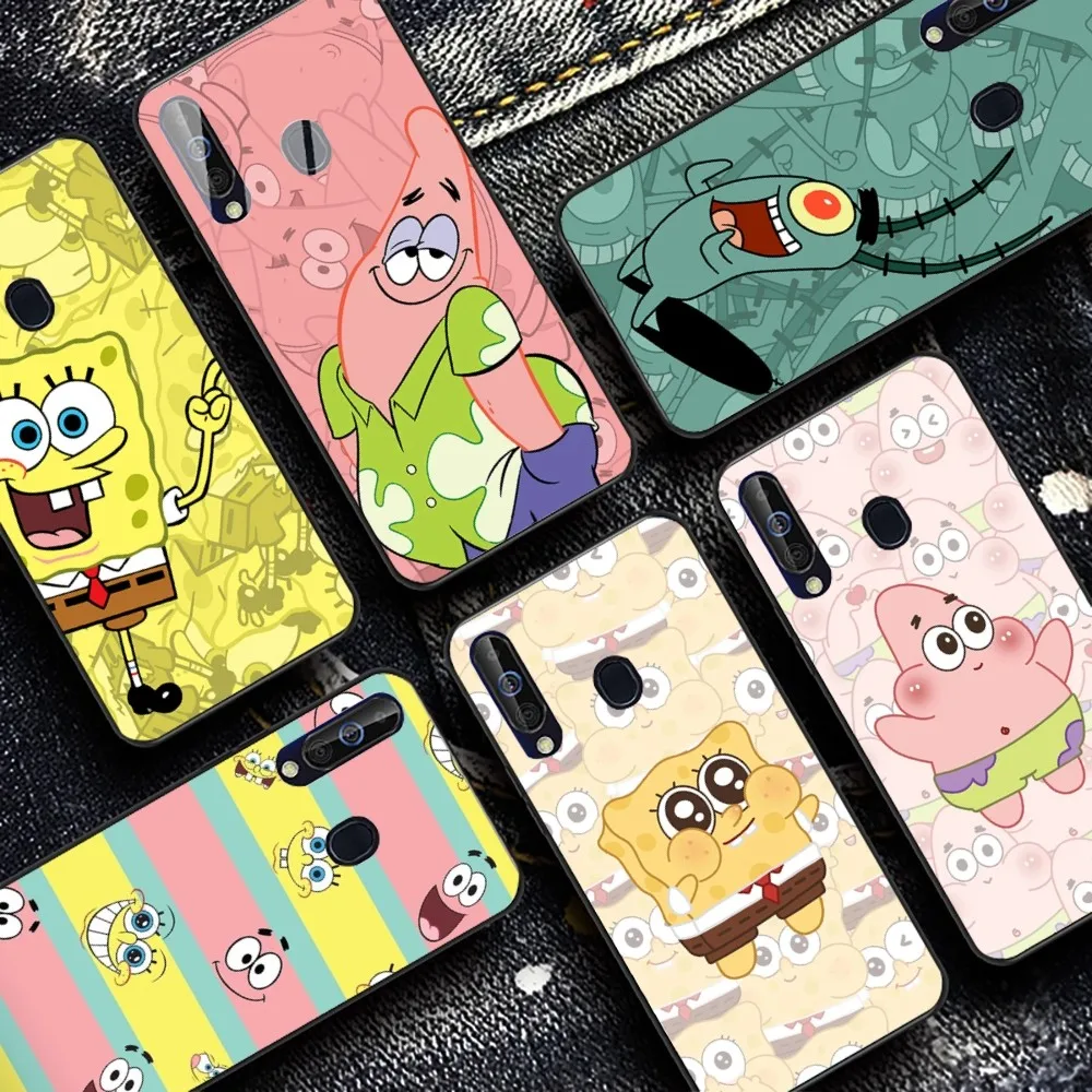 Чехол для телефона Happy S-Губка Боб S-squarebags, чехол для Samsung A 10, 11, 12, 13, 20, 21, 22, 30, 31, 32, 40, 51, 52, 53, 70, 71, 72, 73, 91, 13