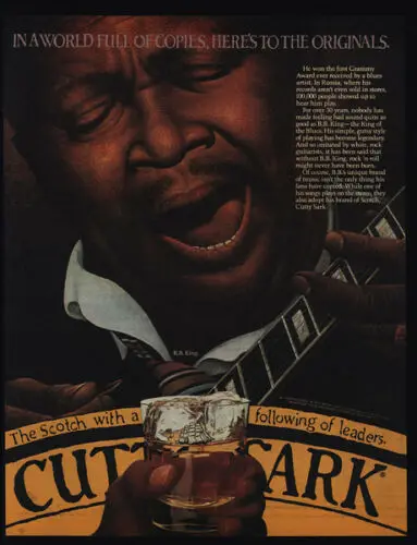 1п,1981 Б.Б. Гитара KING LUCILLE в России - МИЛАЯ САРКА - Оловянная вывеска