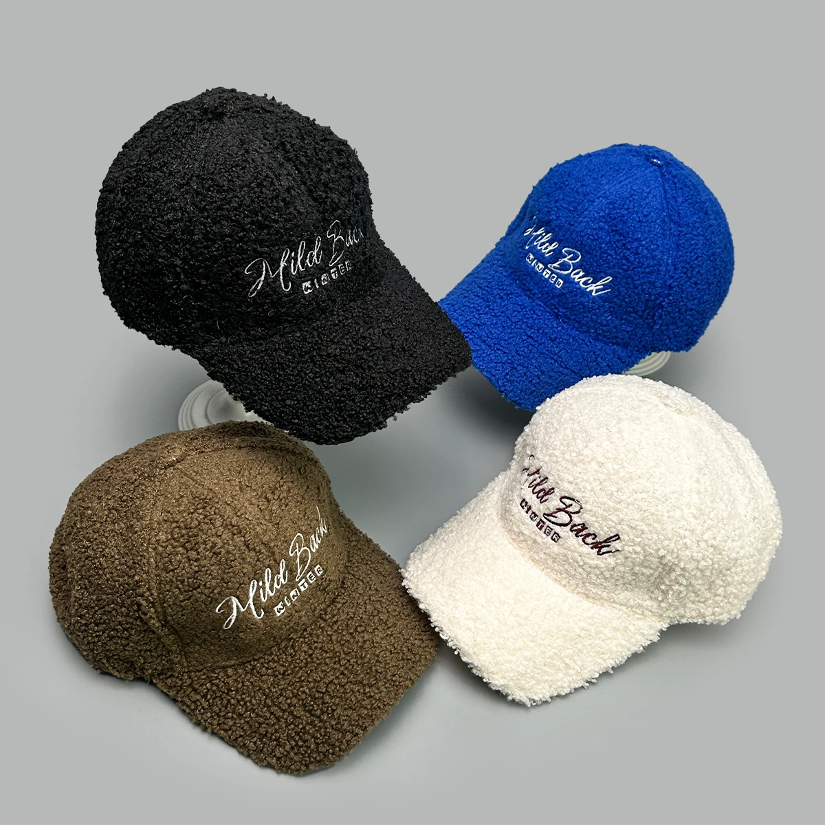

Lamb Fleece Letters Embroidery Baseball Hats New Men Women Sunshade Korean Warm Outdoor Versatile Casual Fashion ins Peaked Caps