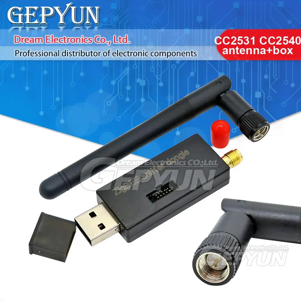 Wireless Zigbee CC2531 CC2540 Sniffer Bare Board Packet Protocol Analyzer USB Interface Dongle Capture Packet Module + Antenna