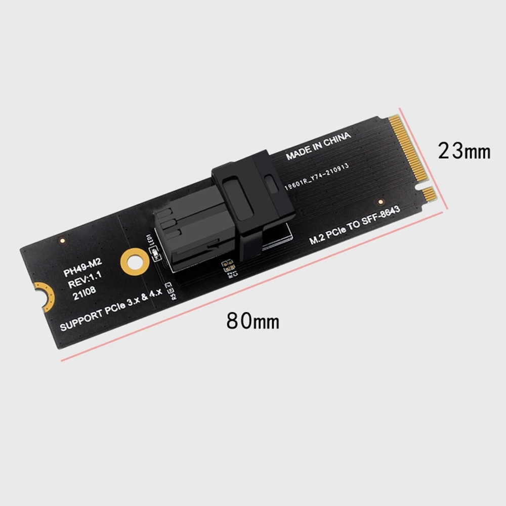 M. 2 NVME To U2 Adapter Card M. 2 NGFF Mkey Pciex4 To SFF8643 SFF8639 Extended Riser Card Support M. 2 NVME Protocol-ABIU
