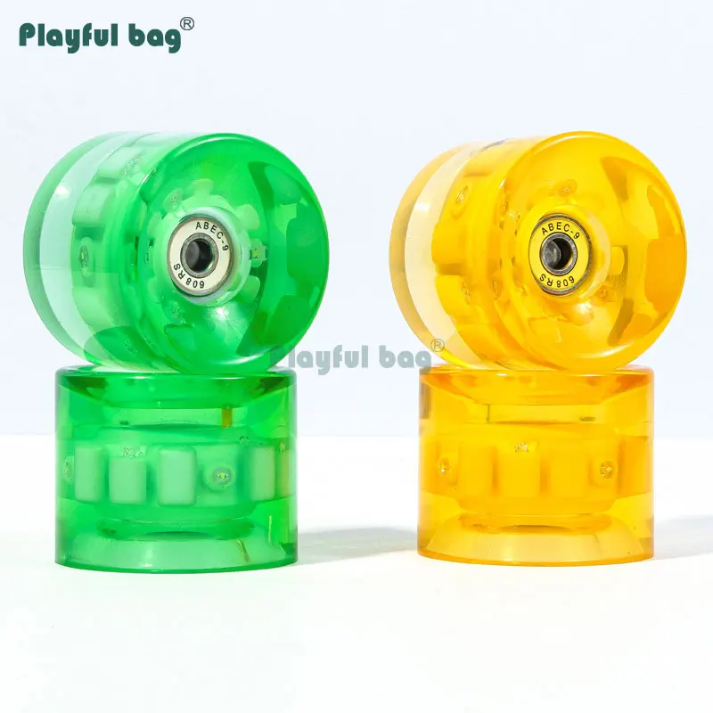 65x51MM Flash Wheels for skateboard PU Big Wheel Double rocker Longboard accessory Street skating AVA120