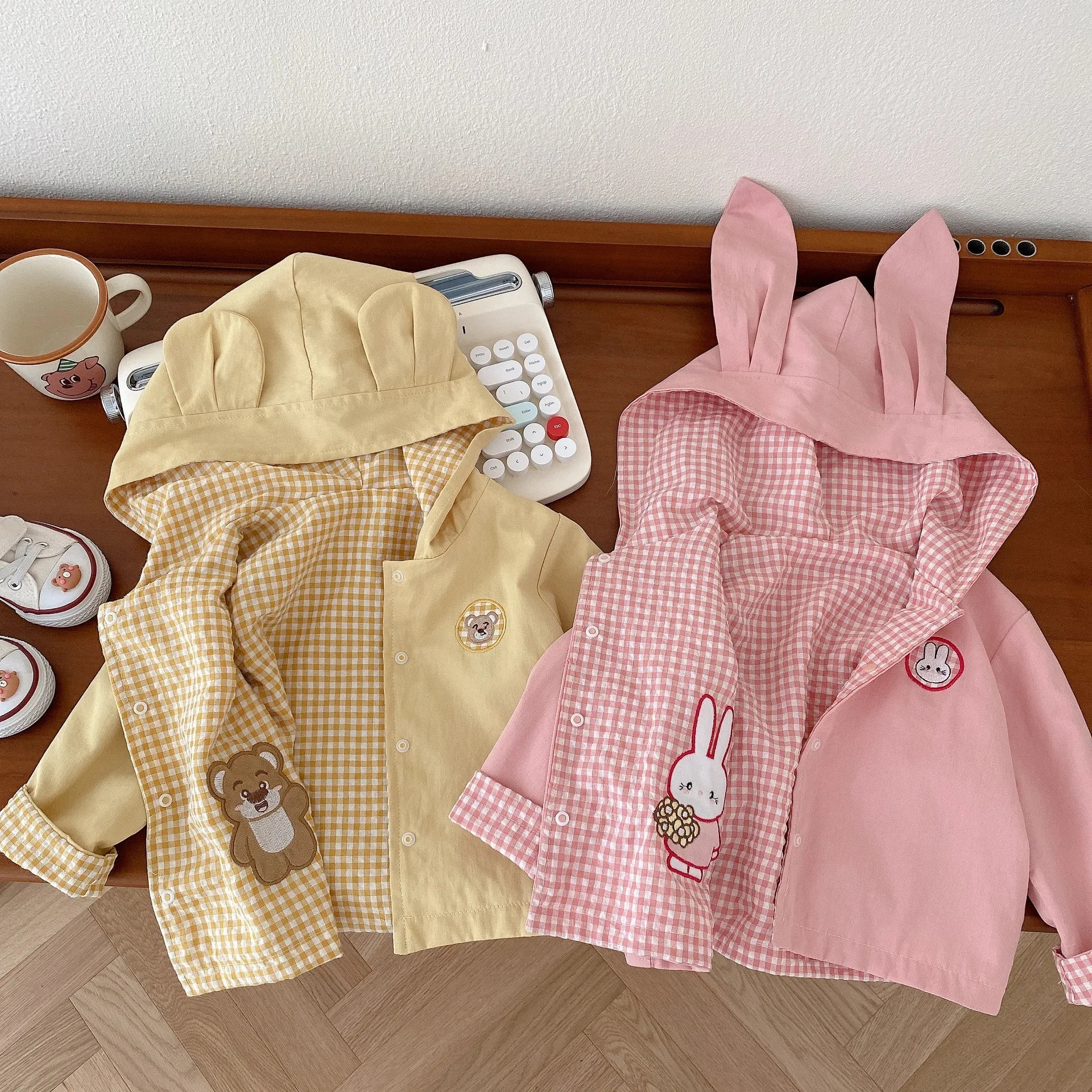 

1-5T spring autumn children kids boys girls fashion casual cotton full sleeve hooded coat