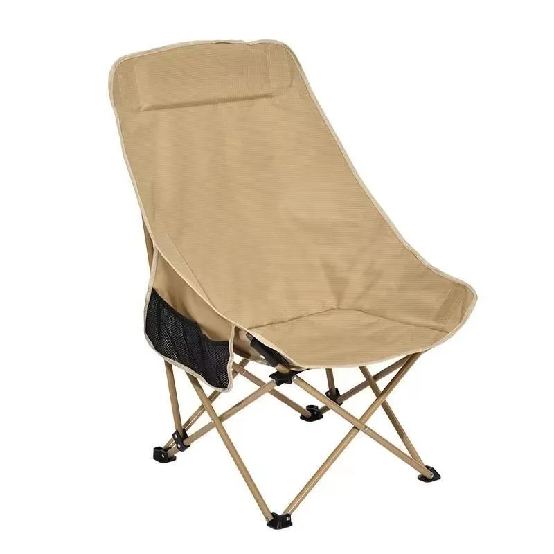 Silla de salón de espalda alta, silla moon, silla de camping plegable al aire libre, silla de pesca portátil multifuncional para el hogar, ensanchada