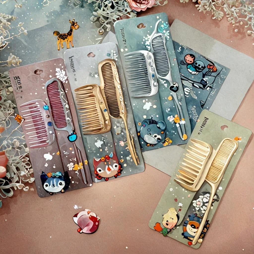 

2 шт./компл., детская парикмахерская расческа, антистатические заостренные щетки для хвоста для девочек, милые инструменты для укладки волос с клубникой и фруктами