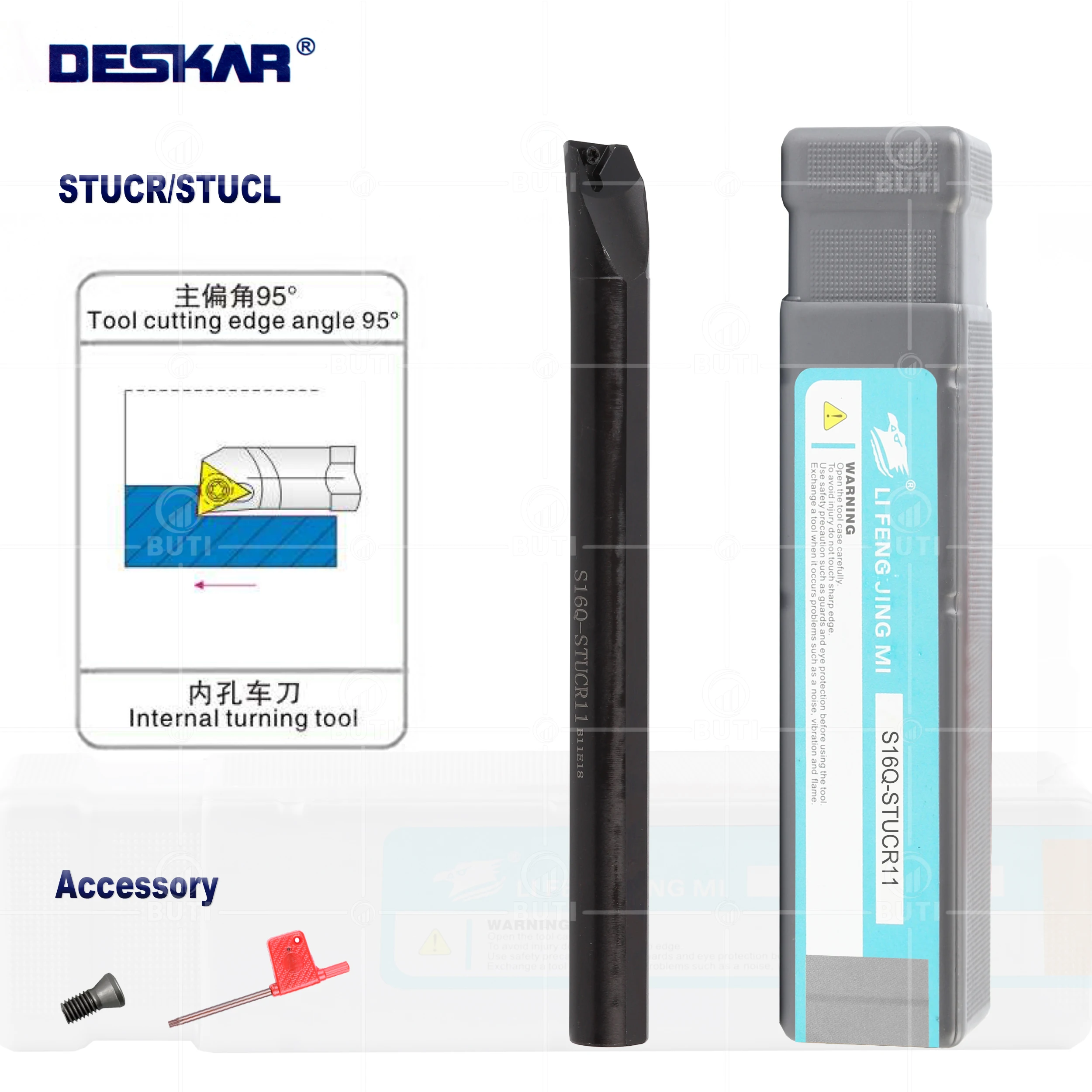 DESKAR 100% Original S08K/S10K/S12M/S14N/S16Q/S20R/S25S-STUCR/L11/16 Internal Turning Tool Holder CNC Lathe Bar For TCMT Inserts