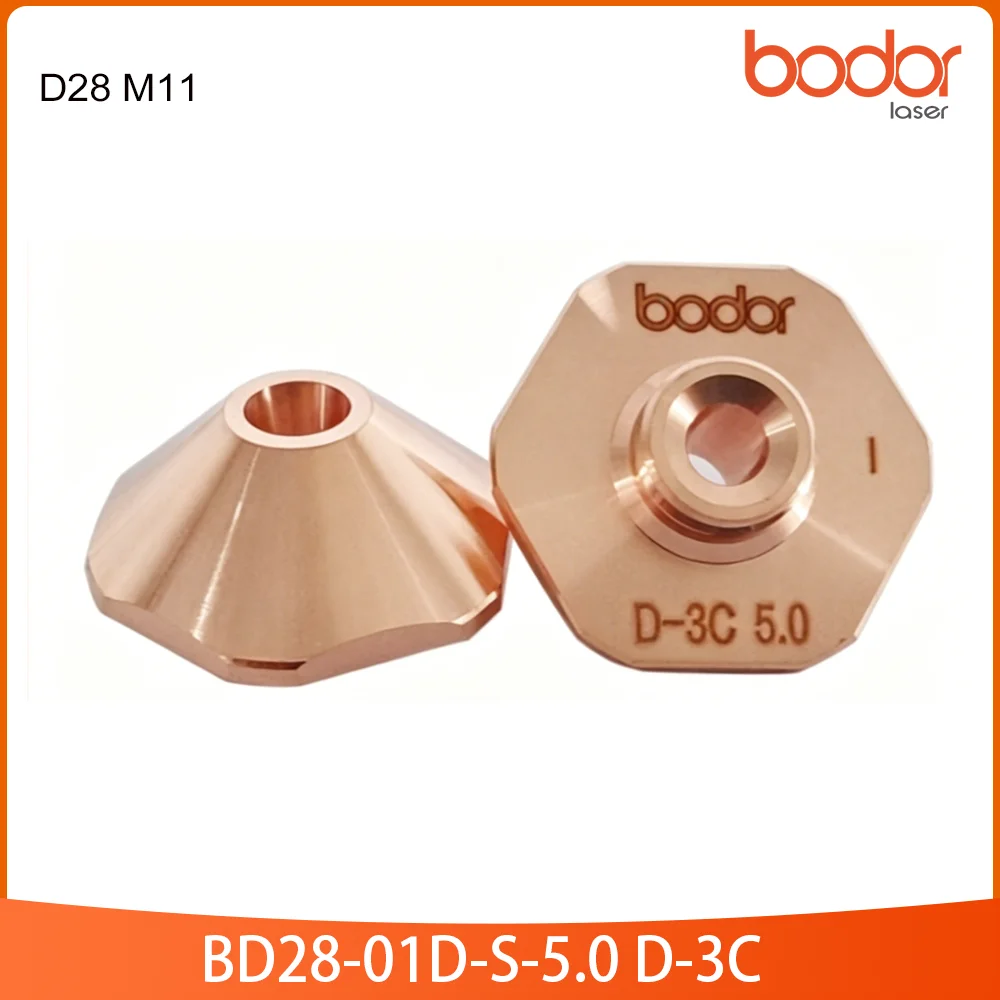 10 Stück Bodor Original Dia28 M11 Laserdüse Ein- und Doppelschicht Hochgeschwindigkeits-Kupferdüse für Bodor Faserlaser-Schneidkopf – Detail 3