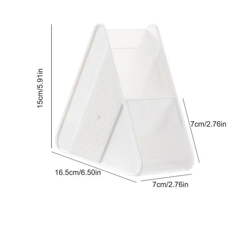 Multifuncional Maquiagem Brush Holder, Clear Triangle Organizer, Vertical Desktop Storage, Triângulo Papelaria