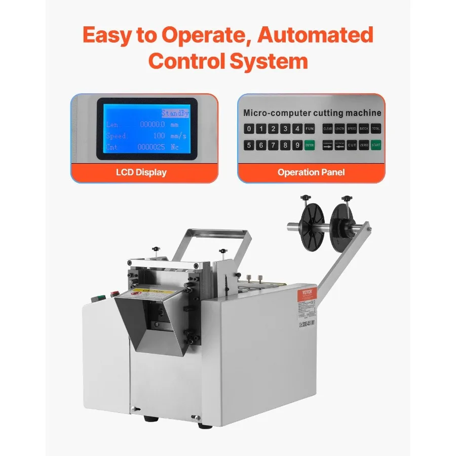 آلة قطع أنابيب الكابلات ذات الانكماش الحراري التلقائي مع عرض القطع 1mm85mm 0.1mm99999.9mm طول قاطع المواسير الأوتوماتيكي f