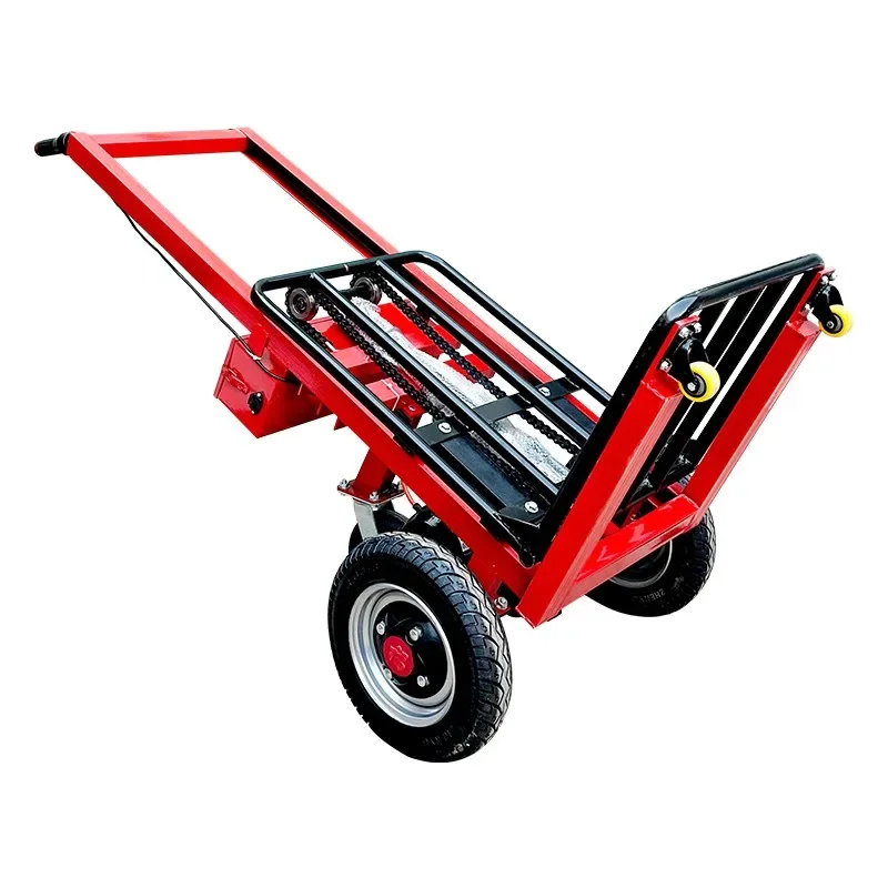 300Kg handling construction electric, trolley, automatic walking storage automatic lifting pallet stacker trolley