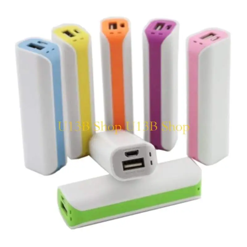 u13b شاحن بطارية الشاحن محمولة DIY Box USB MicroUSB DC5V 1A حالة شحن محمولة لـ 1pcx 18650 Weldless
