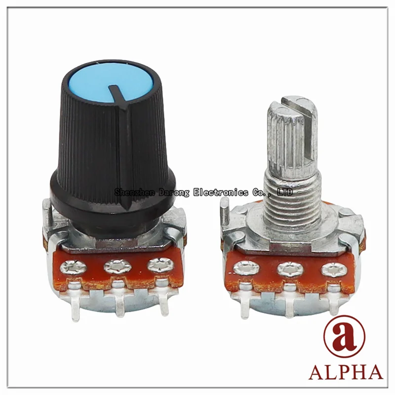 ALPHA-Potentiomètre à film de carbone unique RV16 Tains, amplificateur de puissance, ajusteur de volume, trépied éventuelles X 15, B1K, B5K, B10K, B20K, B50K, B100K