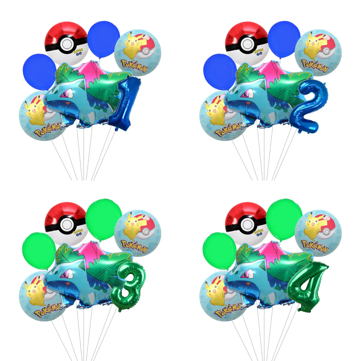 Set de Globos de Cumpleaños con Temática de Pikachu, Globos de Aluminio con Diseño de Rayos, Kit de Decoración para Fiestas Infantiles y Baby Shower