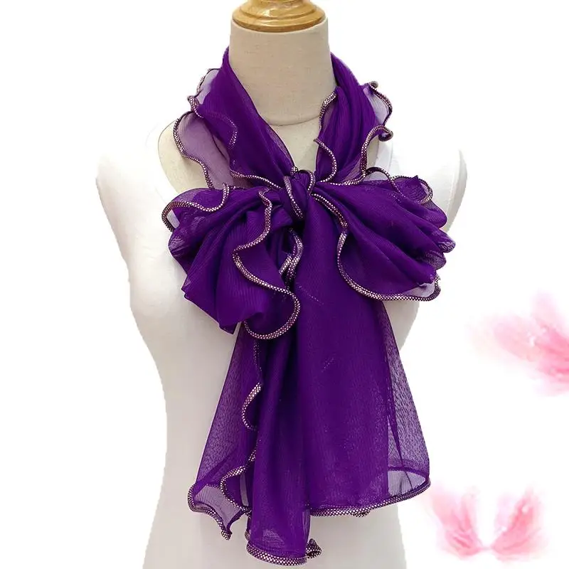 

Кружевной шарф-хиджаб для женщин, легкий, элегантный, с принтом, 2024, шелковый платок, шаль, повязка на голову, аксессуар для волос, бандана