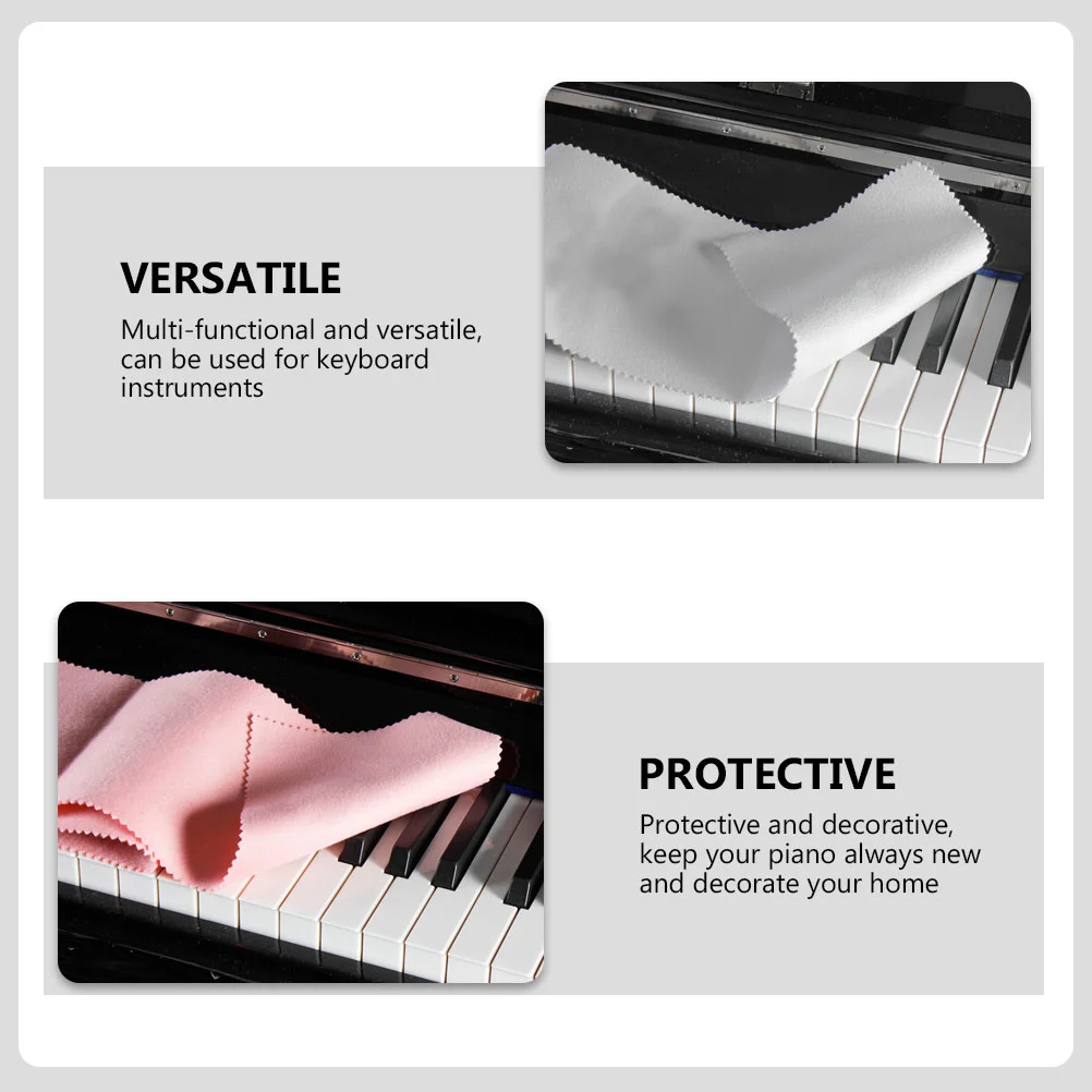 2 Pcs Piano Keyboard Cover Decoration Cloth Anti-scratch Instrument Dust Protector Anti-dust Electronic Flannel Fabric