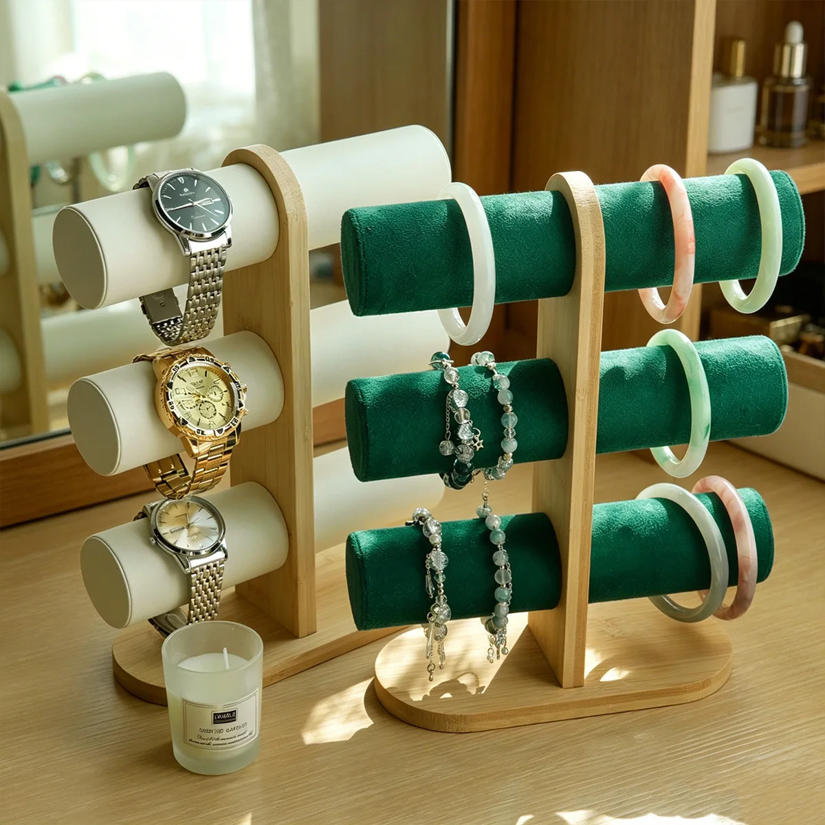 Трехъярусная бамбуковая подста – обзор и цена Jewelry Shop Watches
