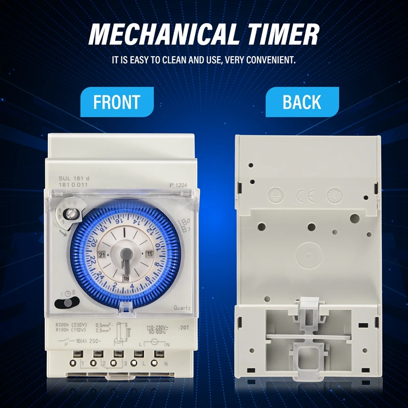 Analog Mechanical Timer Switch 110V-220V 24 Hours Daily Programmable 15Min Setting Time Switch Relay SUL181D Hot