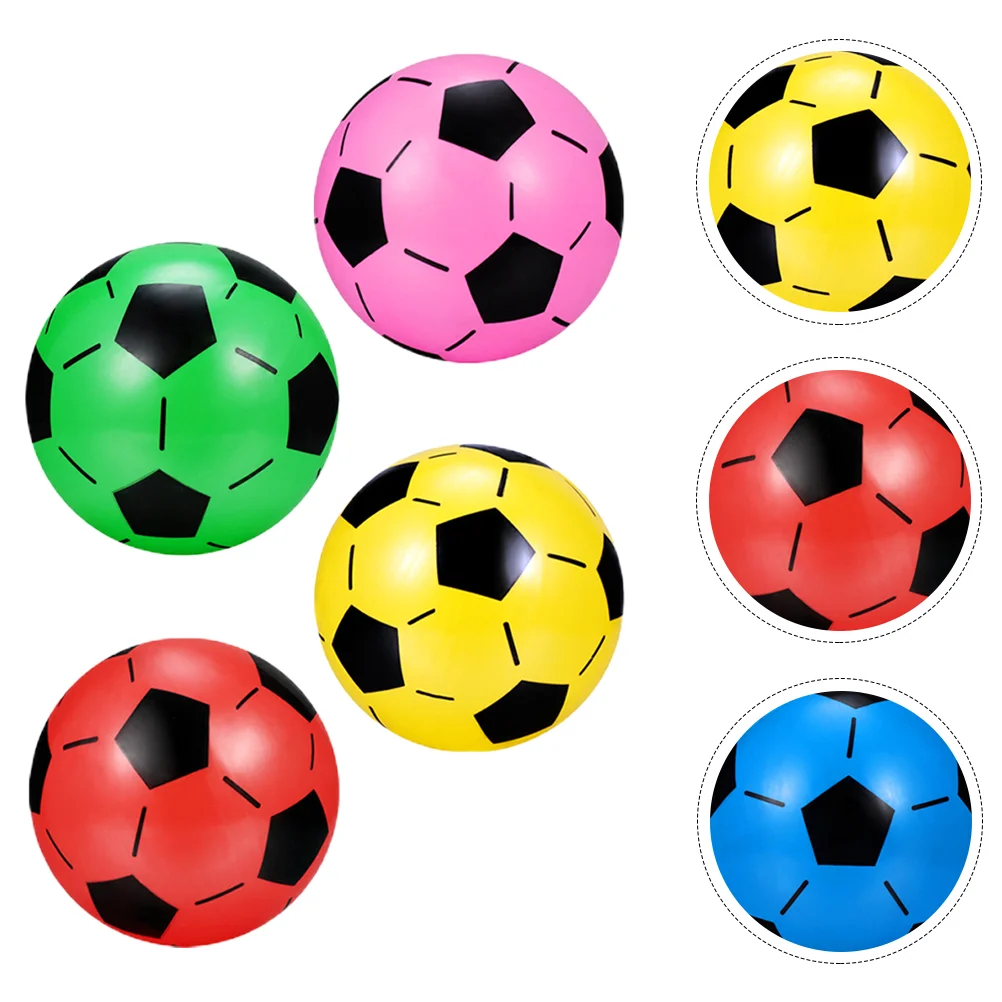 4 Pcs Kids Basketball Inflatable Soccer Balls Balloon Colorful Football Footballs Toy for Toddler