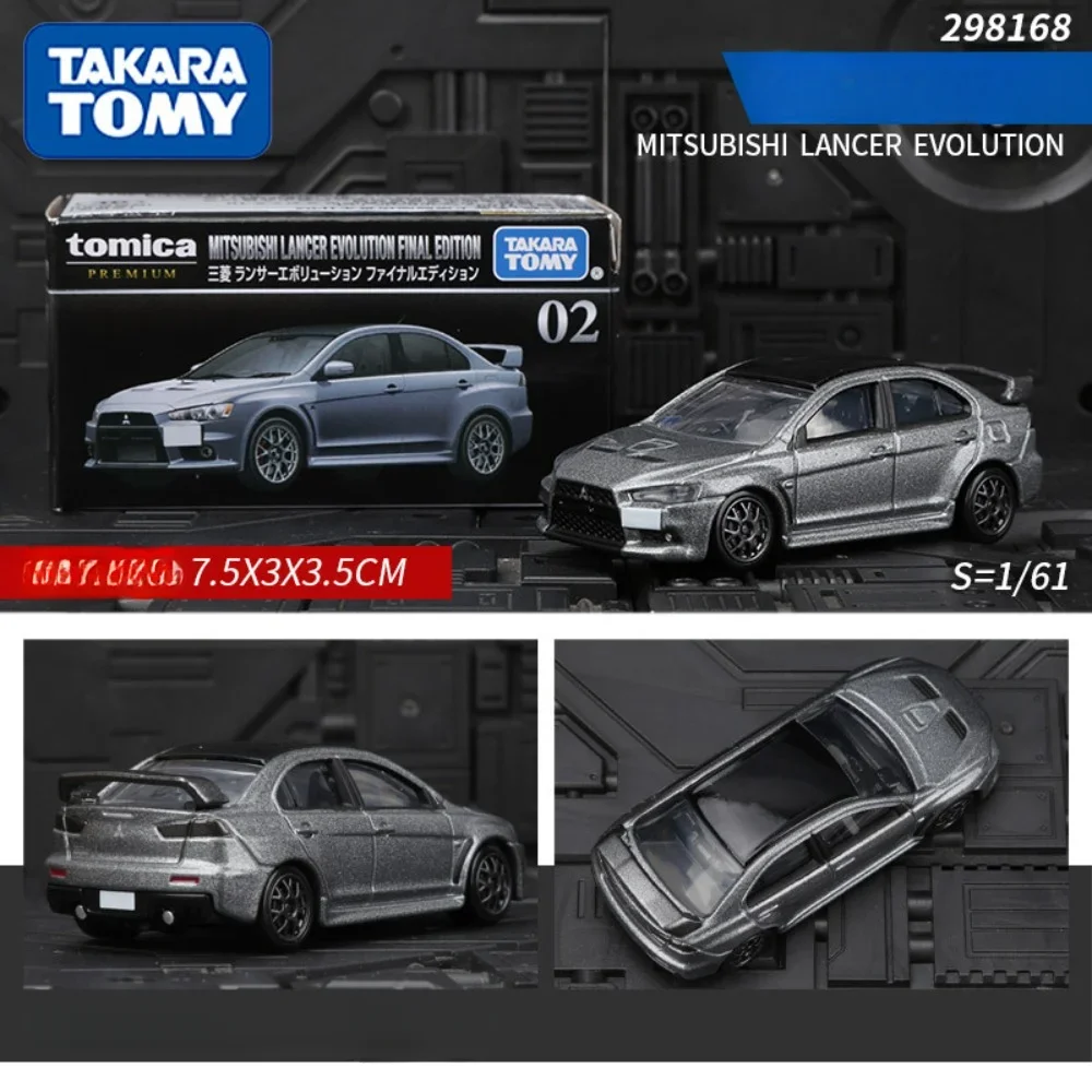 Genuine TAKARA TOMY Alloy Plastic Simulation Model Car Alloy Mitsubishi Lancer Evolution Toyota Land Cruiser Tank Black Box Toys