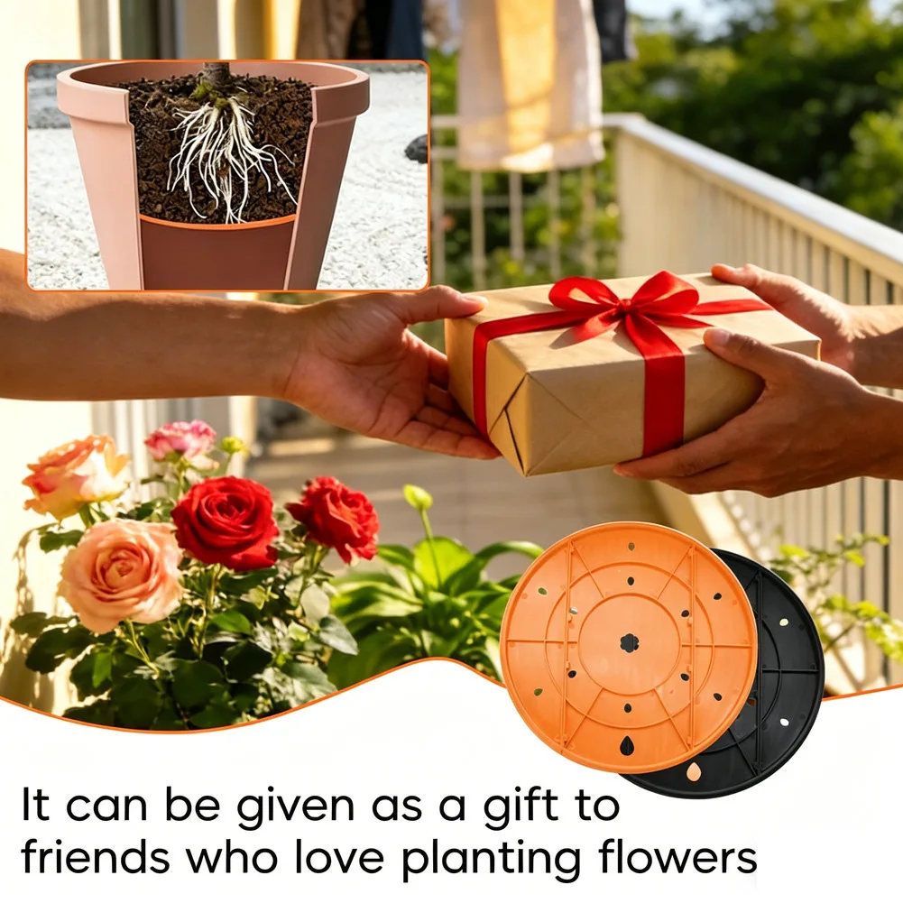 Round Spliced Flower Pot With Drainage Holes Outdoor Gardening Plants Tools Promote Healthy Growth Of Plant Roots