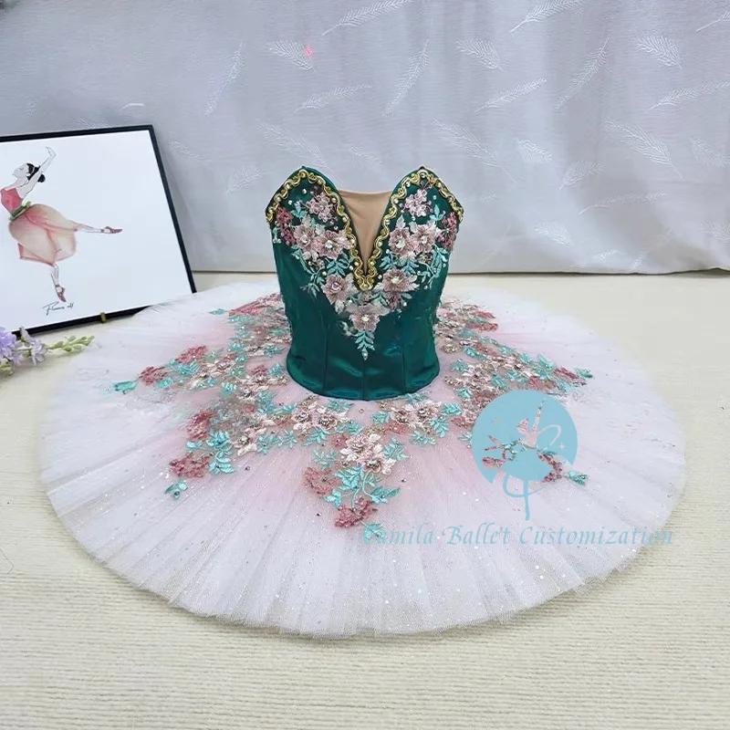 

Новая высококачественная юбка Camila для соревнований класса TUTU с синей птицей и бриллиантами, на заказ для взрослых и детей