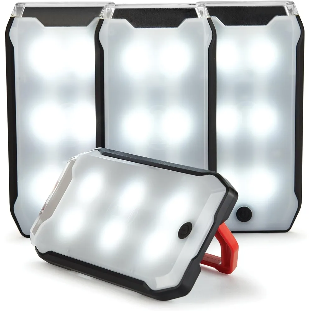 Multi-Panel Rechargeable LED Lantern, Water-Resistant Lantern with Removable Magnetic Light Panels, Built-In Flashlight,
