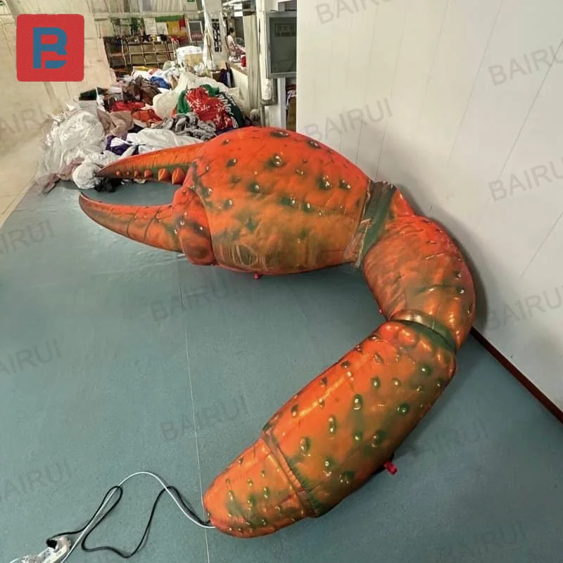 Inflatable crab claws, decorations, realistic seafood restaurant promotional outdoor holiday props