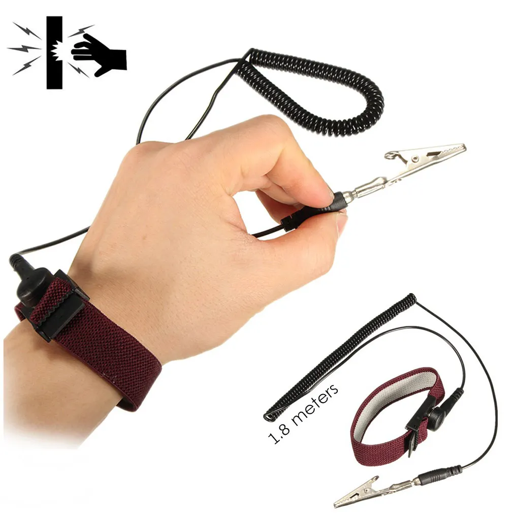 Anti Static Wrist Band with Clip Adjustable Grounding Strap Professional